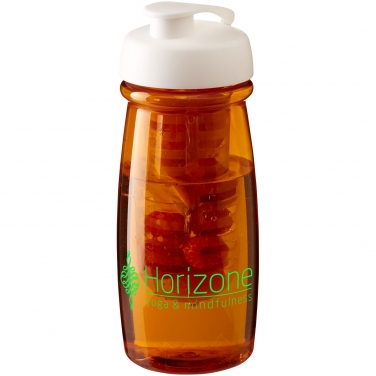 Bidon H2O Pulse® o pojemności 600 ml z wieczkiem zaciskowym z
możliwością przyrządzania wody smakowej