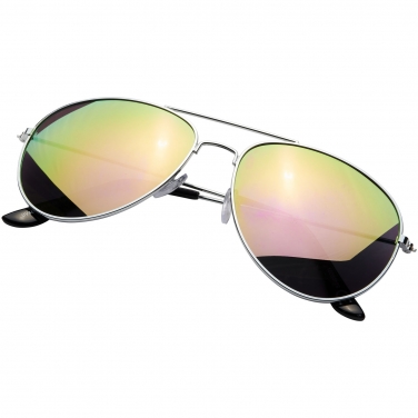 Okulary przeciwsłoneczne Aviator z lustrzanymi, kolorowymi soczewkami