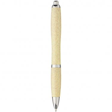 Długopis Nash ze słomy pszenicznej z chromowaną skuwką
