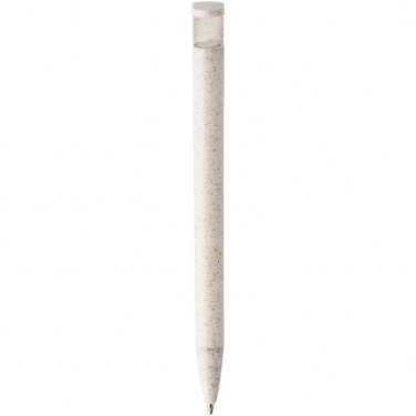 Długopis Medan z uchwytem na telefon, wykonany ze słomy pszenicznej