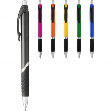 Solidny, kolorowy długopis Turbo z gumowym uchwytem