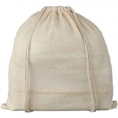 Plecak Maine z siatki bawełnianej ze sznurkiem ściągającym