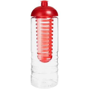 Butelka H2O Treble z wypukłym wieczkiem o pojemności 750 ml i zaparzaczem
