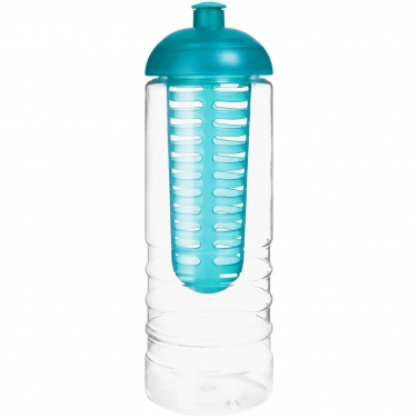 Butelka H2O Treble z wypukłym wieczkiem o pojemności 750 ml i zaparzaczem
