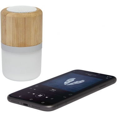 Bambusowy głośnik Bluetooth® Aurea z podświetleniem