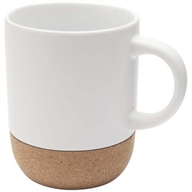 Billie kubek ceramiczny z nadrukiem sublimacyjnym o pojemności 300 ml z detalami z korka