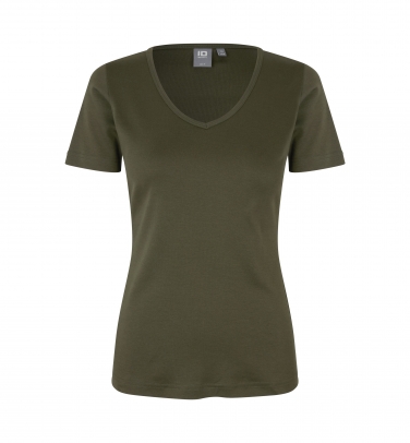 T-shirt Interlock | V-neck | damski